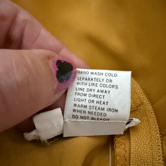 Vintage 1990s Mary Jo Bruno Deadstock Mustard Yellow Silk Dress Size 4 - Picture 11 of 11